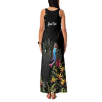 Personalised Australia Cassowary Family Matching Tank Maxi Dress and Hawaiian Shirt Dinosaur Bird - Rainforest Vibes