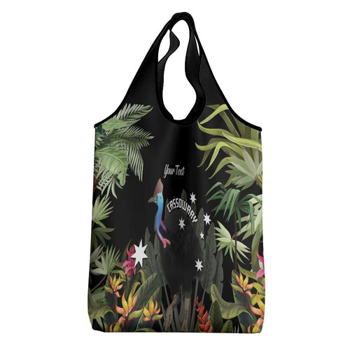 Personalised Australia Cassowary Grocery Bag Dinosaur Bird - Rainforest Vibes