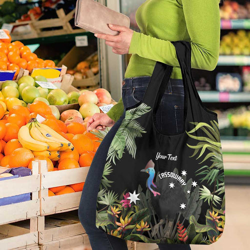 Personalised Australia Cassowary Grocery Bag Dinosaur Bird - Rainforest Vibes