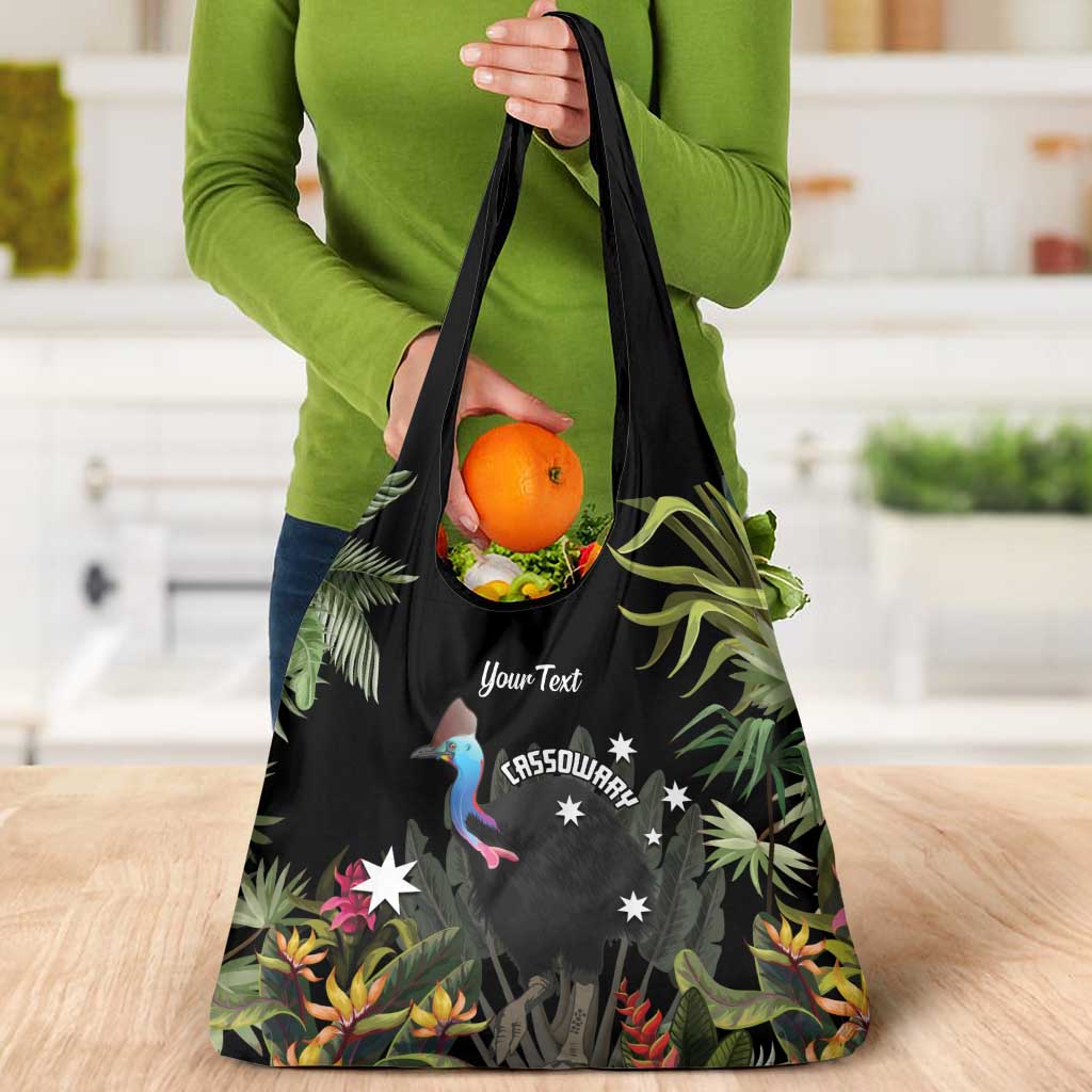 Personalised Australia Cassowary Grocery Bag Dinosaur Bird - Rainforest Vibes
