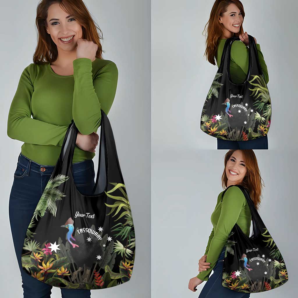 Personalised Australia Cassowary Grocery Bag Dinosaur Bird - Rainforest Vibes