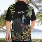 Personalised Australia Cassowary Hawaiian Shirt Dinosaur Bird - Rainforest Vibes