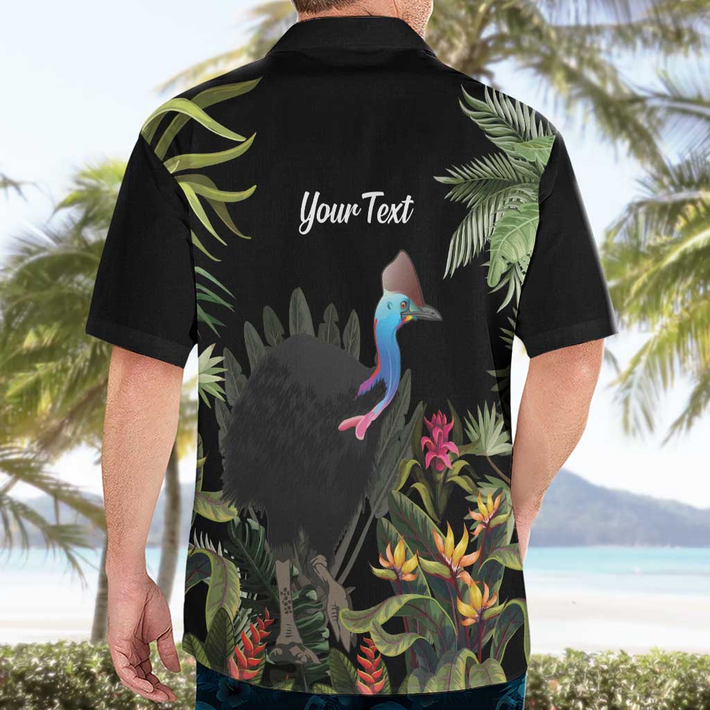 Personalised Australia Cassowary Hawaiian Shirt Dinosaur Bird - Rainforest Vibes