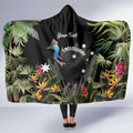 Personalised Australia Cassowary Hooded Blanket Dinosaur Bird - Rainforest Vibes