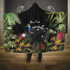 Personalised Australia Cassowary Hooded Blanket Dinosaur Bird - Rainforest Vibes