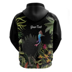 Personalised Australia Cassowary Hoodie Dinosaur Bird - Rainforest Vibes