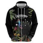 Personalised Australia Cassowary Hoodie Dinosaur Bird - Rainforest Vibes