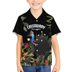 Personalised Australia Cassowary Kid Hawaiian Shirt Dinosaur Bird - Rainforest Vibes