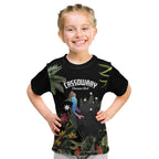 Personalised Australia Cassowary Kid T Shirt Dinosaur Bird - Rainforest Vibes