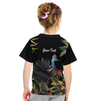 Personalised Australia Cassowary Kid T Shirt Dinosaur Bird - Rainforest Vibes