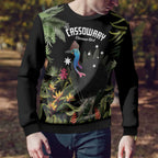 Personalised Australia Cassowary Ugly Christmas Sweater Dinosaur Bird - Rainforest Vibes