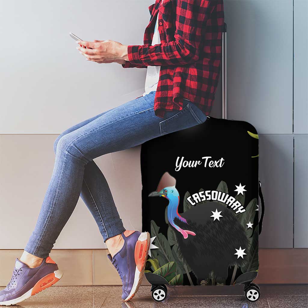 Personalised Australia Cassowary Luggage Cover Dinosaur Bird - Rainforest Vibes