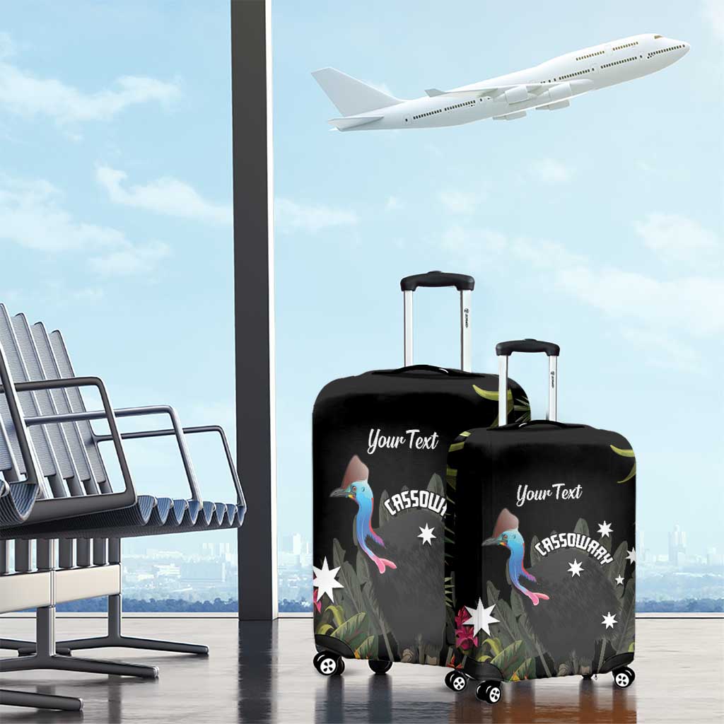 Personalised Australia Cassowary Luggage Cover Dinosaur Bird - Rainforest Vibes