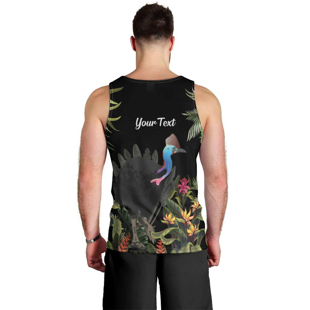 Personalised Australia Cassowary Men Tank Top Dinosaur Bird - Rainforest Vibes