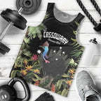 Personalised Australia Cassowary Men Tank Top Dinosaur Bird - Rainforest Vibes