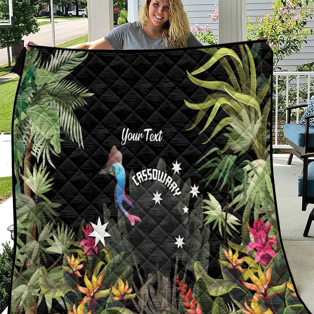 Personalised Australia Cassowary Quilt Dinosaur Bird - Rainforest Vibes