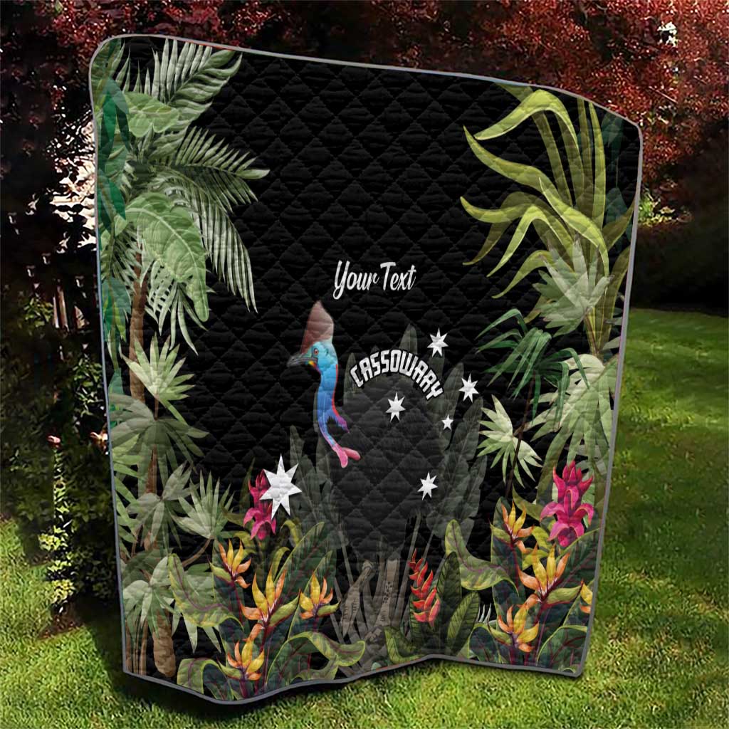 Personalised Australia Cassowary Quilt Dinosaur Bird - Rainforest Vibes