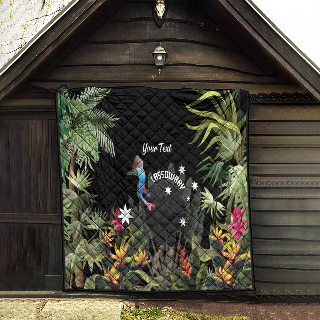 Personalised Australia Cassowary Quilt Dinosaur Bird - Rainforest Vibes