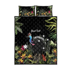 Personalised Australia Cassowary Quilt Bed Set Dinosaur Bird - Rainforest Vibes