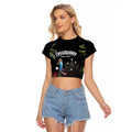 Personalised Australia Cassowary Raglan Cropped T Shirt Dinosaur Bird - Rainforest Vibes
