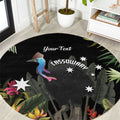 Personalised Australia Cassowary Round Carpet Dinosaur Bird - Rainforest Vibes