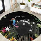 Personalised Australia Cassowary Round Carpet Dinosaur Bird - Rainforest Vibes