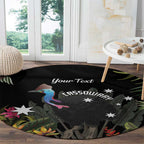 Personalised Australia Cassowary Round Carpet Dinosaur Bird - Rainforest Vibes