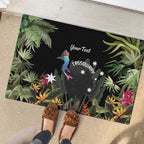 Personalised Australia Cassowary Rubber Doormat Dinosaur Bird - Rainforest Vibes