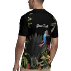 Personalised Australia Cassowary Rugby Jersey Dinosaur Bird - Rainforest Vibes
