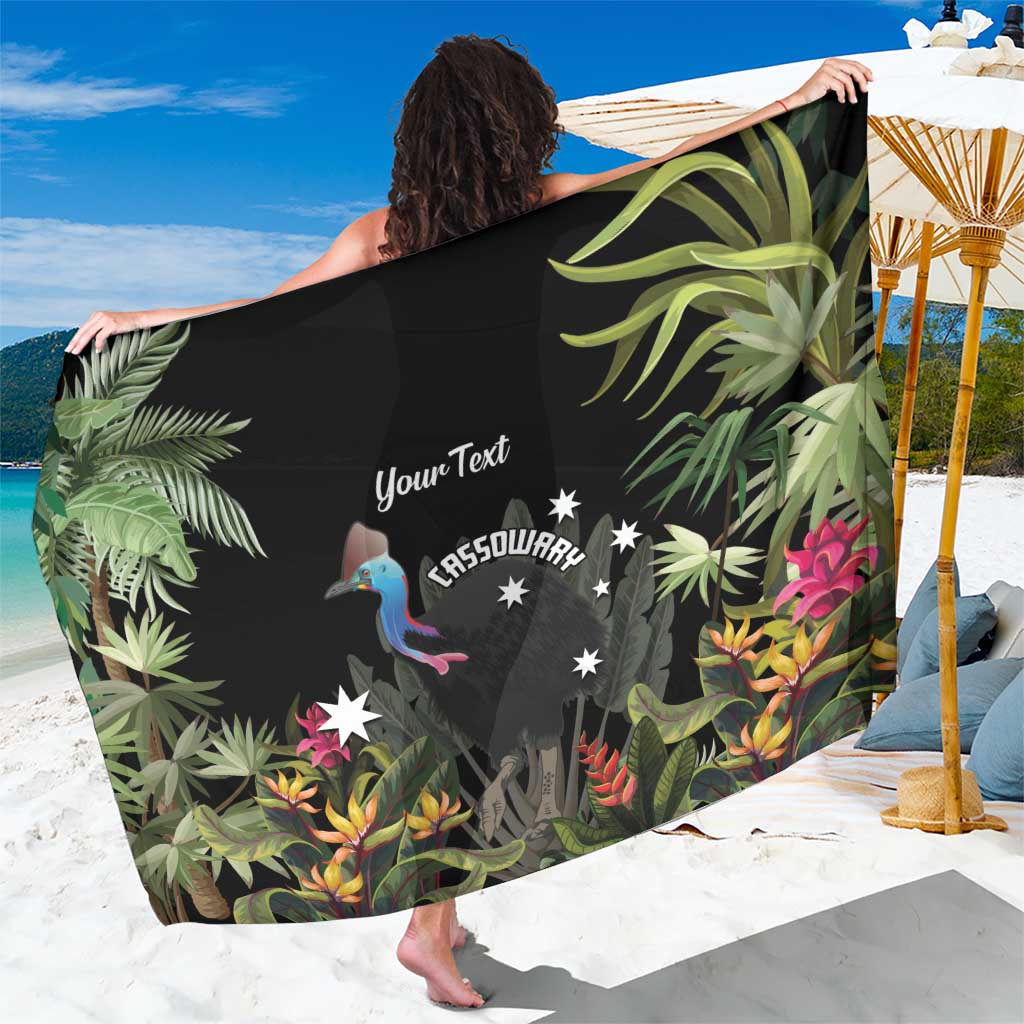 Personalised Australia Cassowary Sarong Dinosaur Bird - Rainforest Vibes