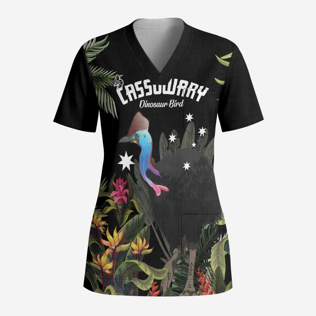 Personalised Australia Cassowary Scrub Top Dinosaur Bird - Rainforest Vibes - Aussie Hoodie