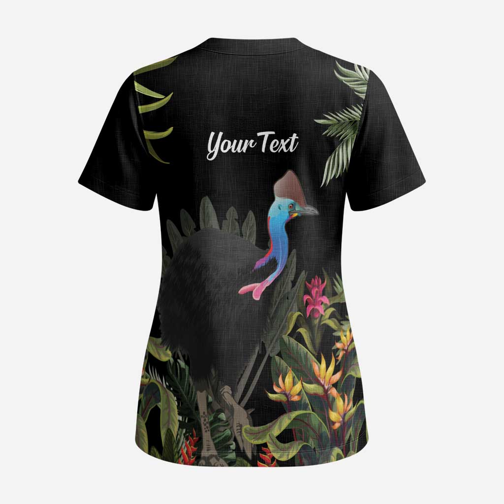 Personalised Australia Cassowary Scrub Top Dinosaur Bird - Rainforest Vibes - Aussie Hoodie