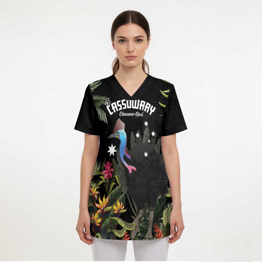 Personalised Australia Cassowary Scrub Top Dinosaur Bird - Rainforest Vibes - Aussie Hoodie