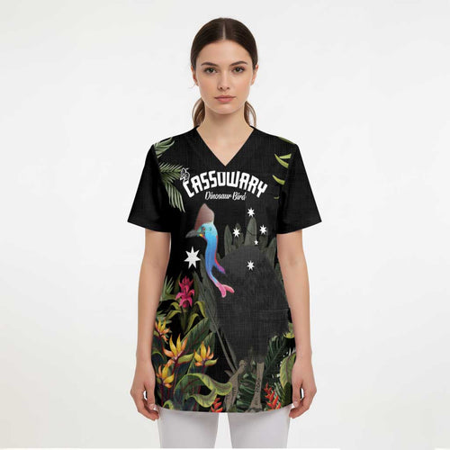 Personalised Australia Cassowary Scrub Top Dinosaur Bird - Rainforest Vibes - Aussie Hoodie