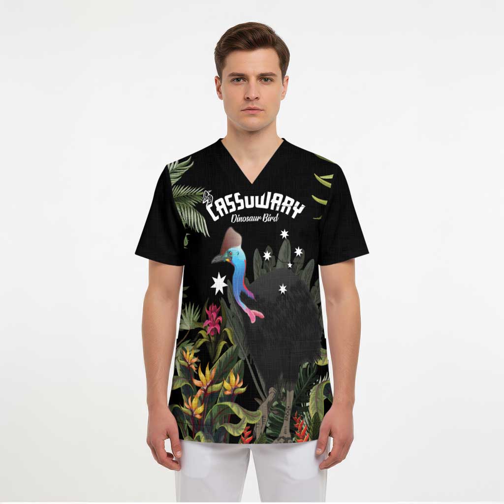 Personalised Australia Cassowary Scrub Top Dinosaur Bird - Rainforest Vibes - Aussie Hoodie