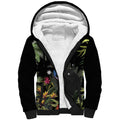 Personalised Australia Cassowary Sherpa Hoodie Dinosaur Bird - Rainforest Vibes
