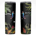 Personalised Australia Cassowary Skinny Tumbler Dinosaur Bird - Rainforest Vibes