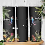 Personalised Australia Cassowary Skinny Tumbler Dinosaur Bird - Rainforest Vibes