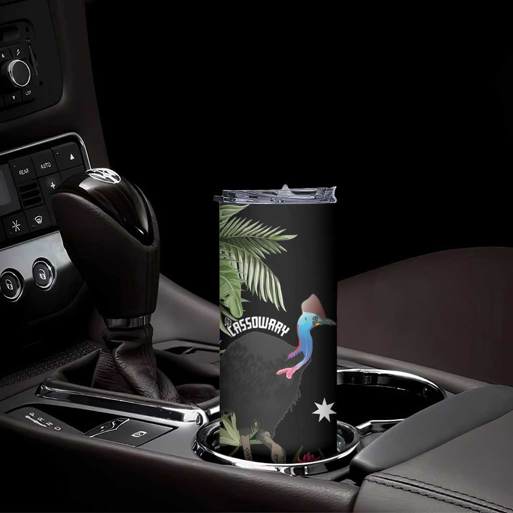 Personalised Australia Cassowary Skinny Tumbler Dinosaur Bird - Rainforest Vibes