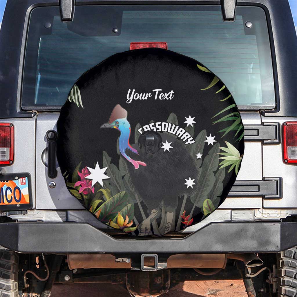 Personalised Australia Cassowary Spare Tire Cover Dinosaur Bird - Rainforest Vibes