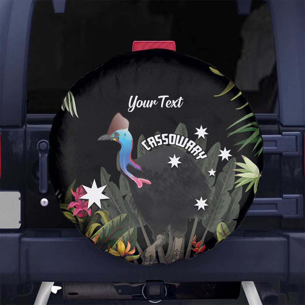 Personalised Australia Cassowary Spare Tire Cover Dinosaur Bird - Rainforest Vibes