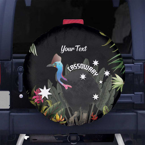 Personalised Australia Cassowary Spare Tire Cover Dinosaur Bird - Rainforest Vibes