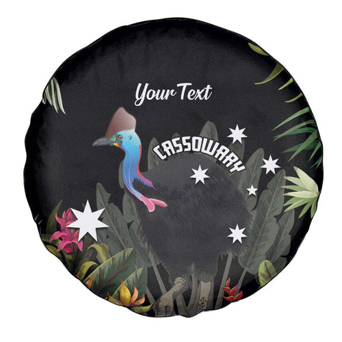 Personalised Australia Cassowary Spare Tire Cover Dinosaur Bird - Rainforest Vibes