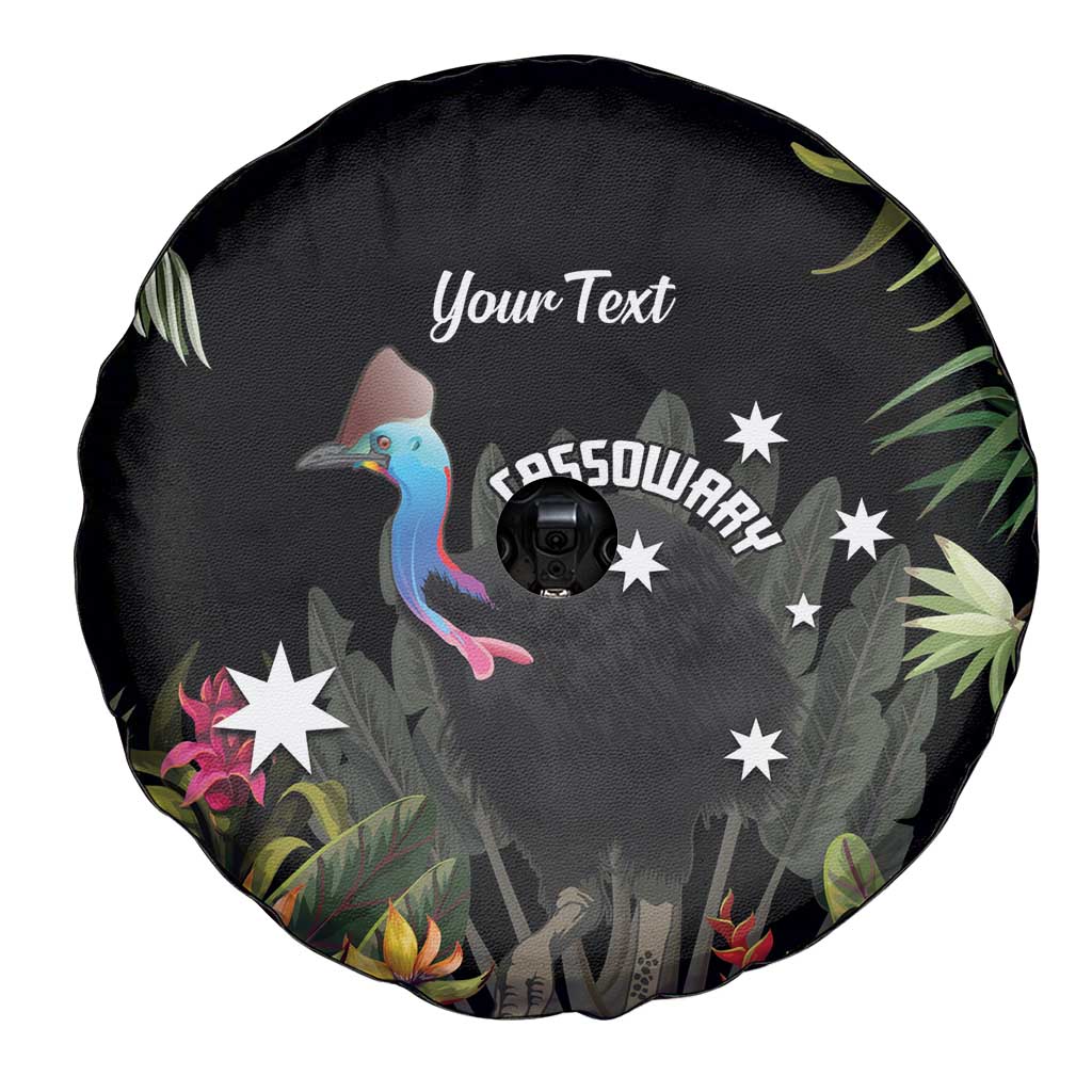 Personalised Australia Cassowary Spare Tire Cover Dinosaur Bird - Rainforest Vibes