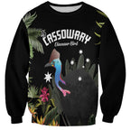 Personalised Australia Cassowary Sweatshirt Dinosaur Bird - Rainforest Vibes
