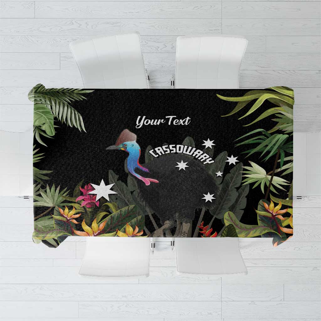 Personalised Australia Cassowary Tablecloth Dinosaur Bird - Rainforest Vibes