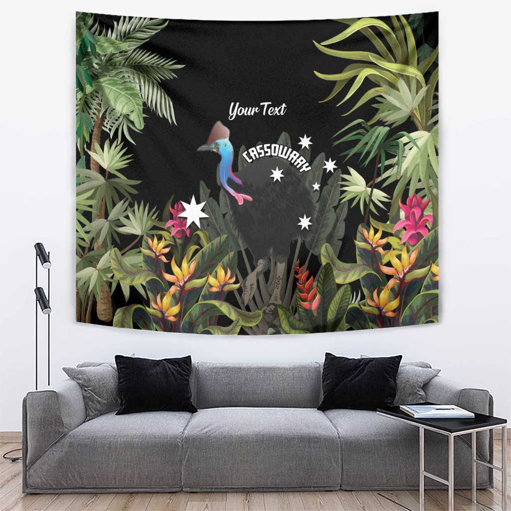 Personalised Australia Cassowary Tapestry Dinosaur Bird - Rainforest Vibes