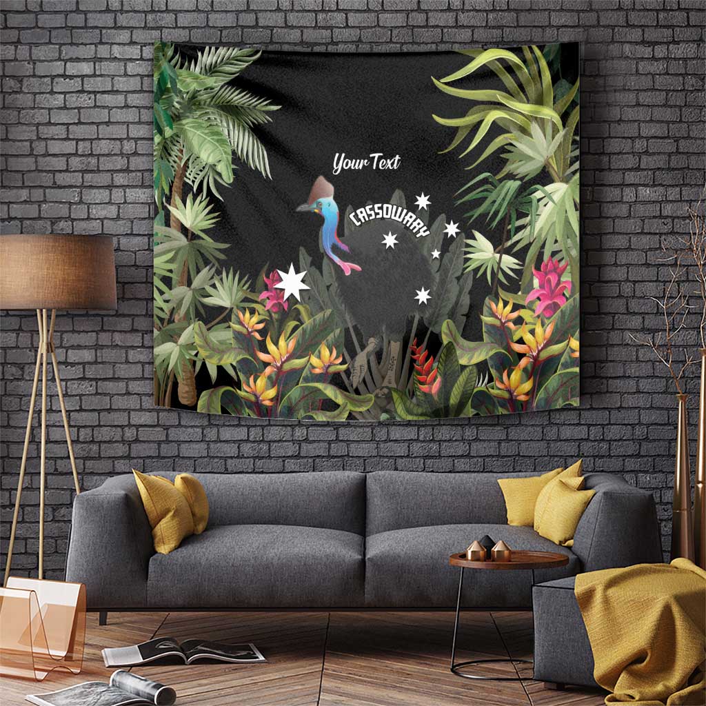 Personalised Australia Cassowary Tapestry Dinosaur Bird - Rainforest Vibes