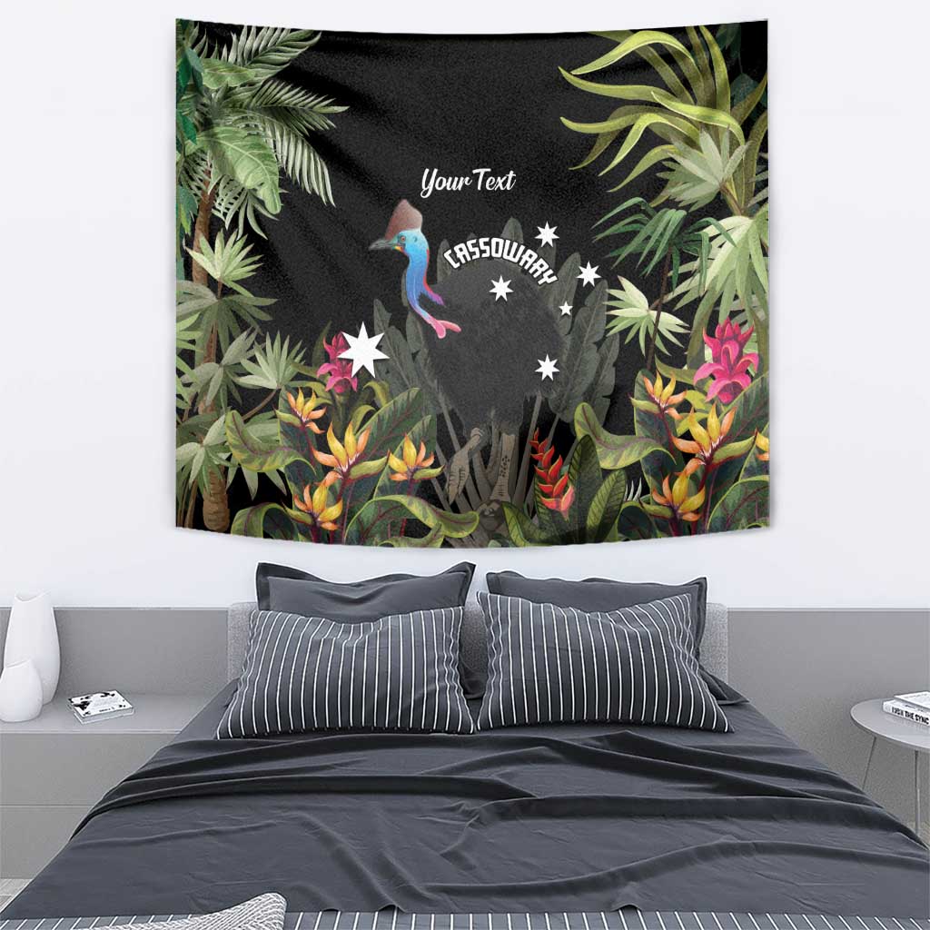 Personalised Australia Cassowary Tapestry Dinosaur Bird - Rainforest Vibes