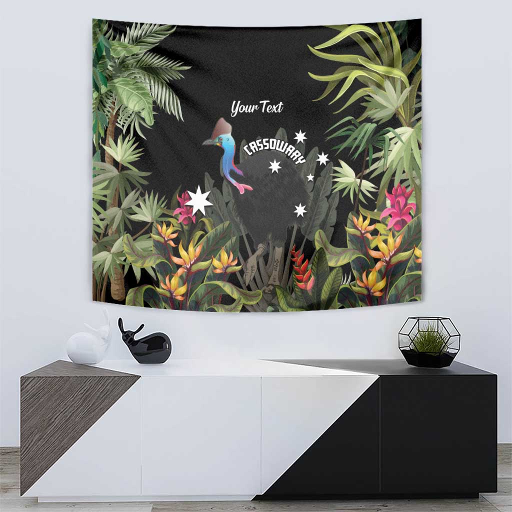 Personalised Australia Cassowary Tapestry Dinosaur Bird - Rainforest Vibes